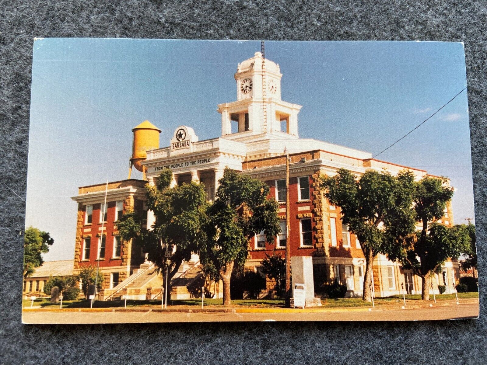 San Saba County Courthouse, built in 1910 of sandstone   Vintage Postcard