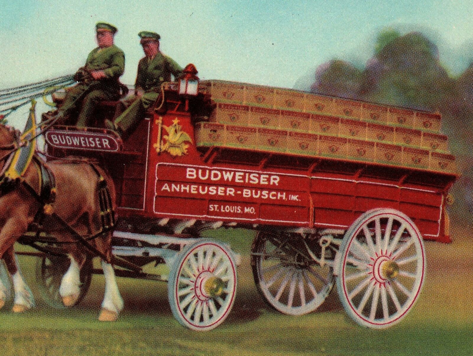 TRIPLE VINTAGE POSTCARD CHAMPION CLYDESDALES ADVERTISING ANHEUSER-BUSCH BREWERS