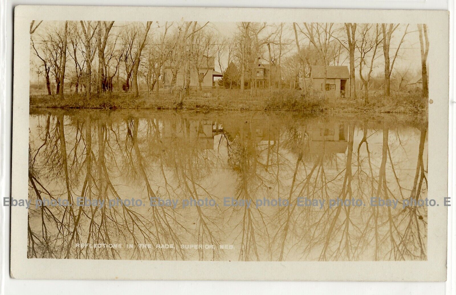 1909 Republican River, Superior, Nebraska; photo postcard RPPC %