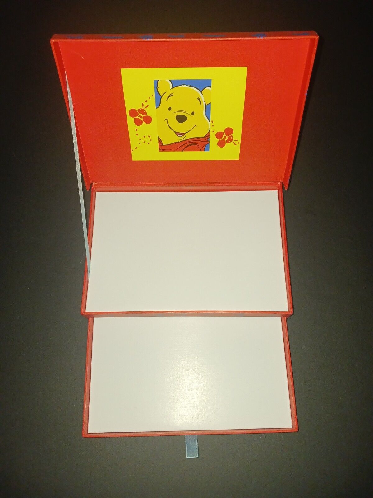 Vintage Winne The Pooh Cardboard Stationary Jewelry Art Supplie Box 1999