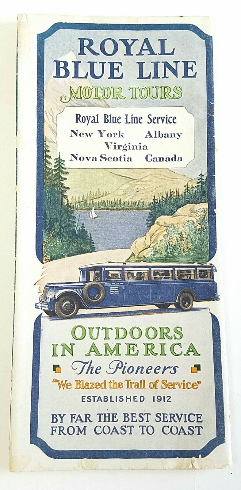 1931 Royal Blue Line Motor Tours Outdoors in America Tourist Travel Pamphlet 