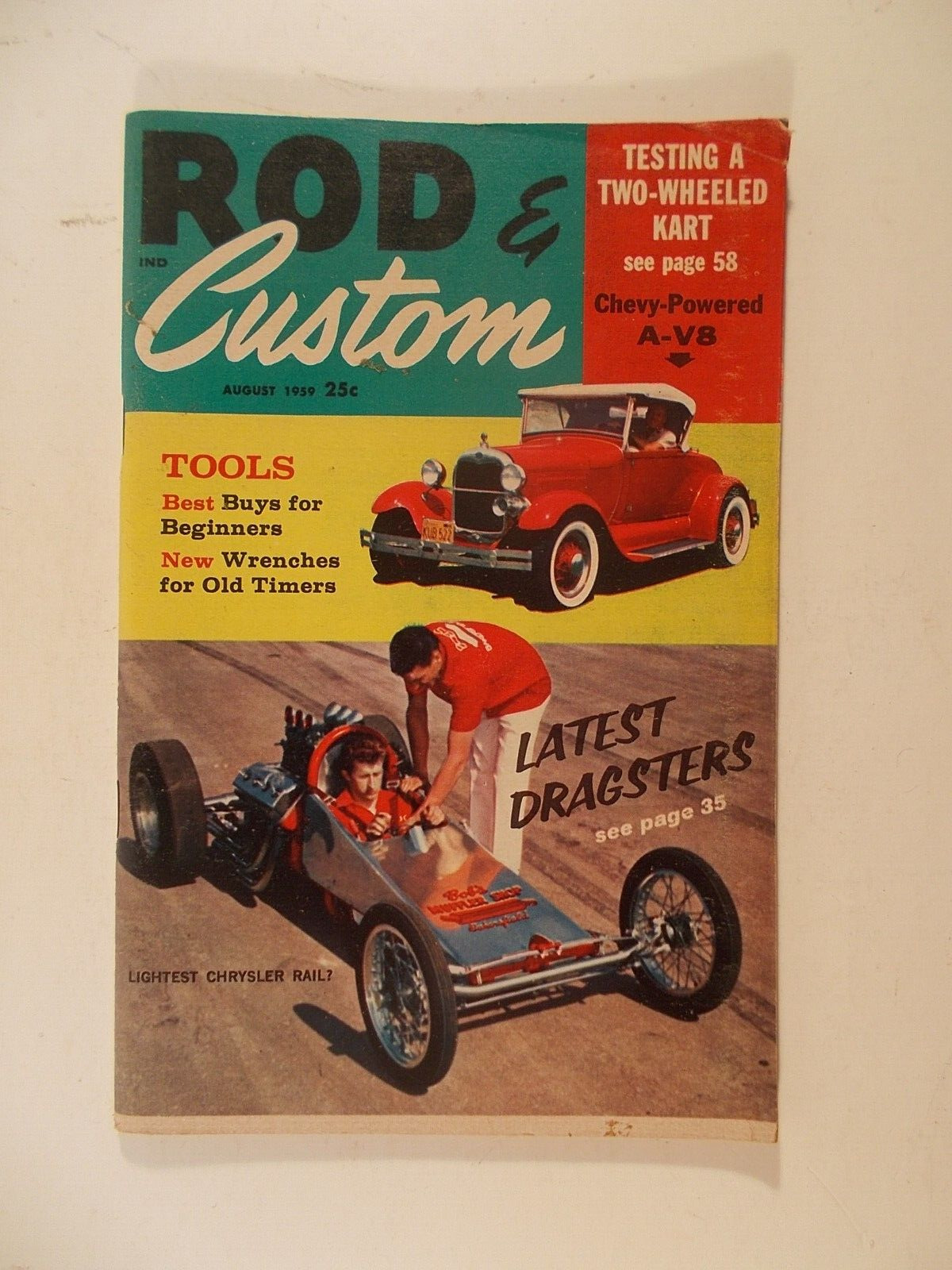August 1959 Rod & Custom Car Magazine