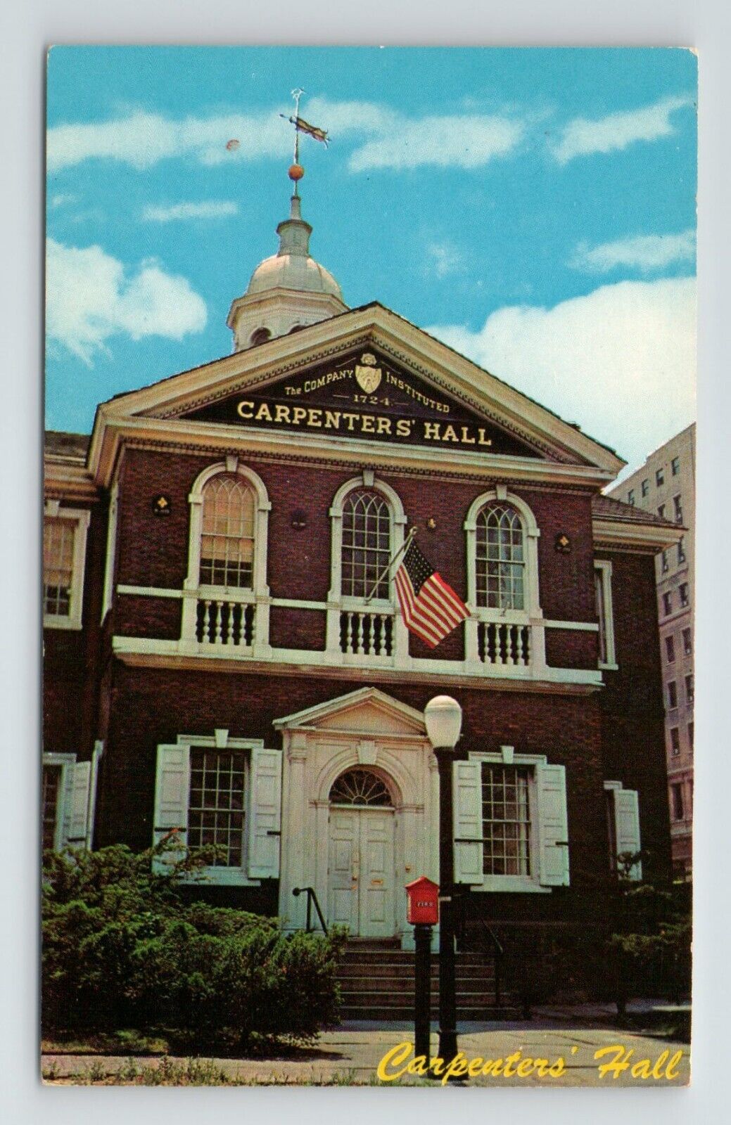 Carpenters Hall Philadelphia Pennsylvania 1st Continental Congress VTG Postcard