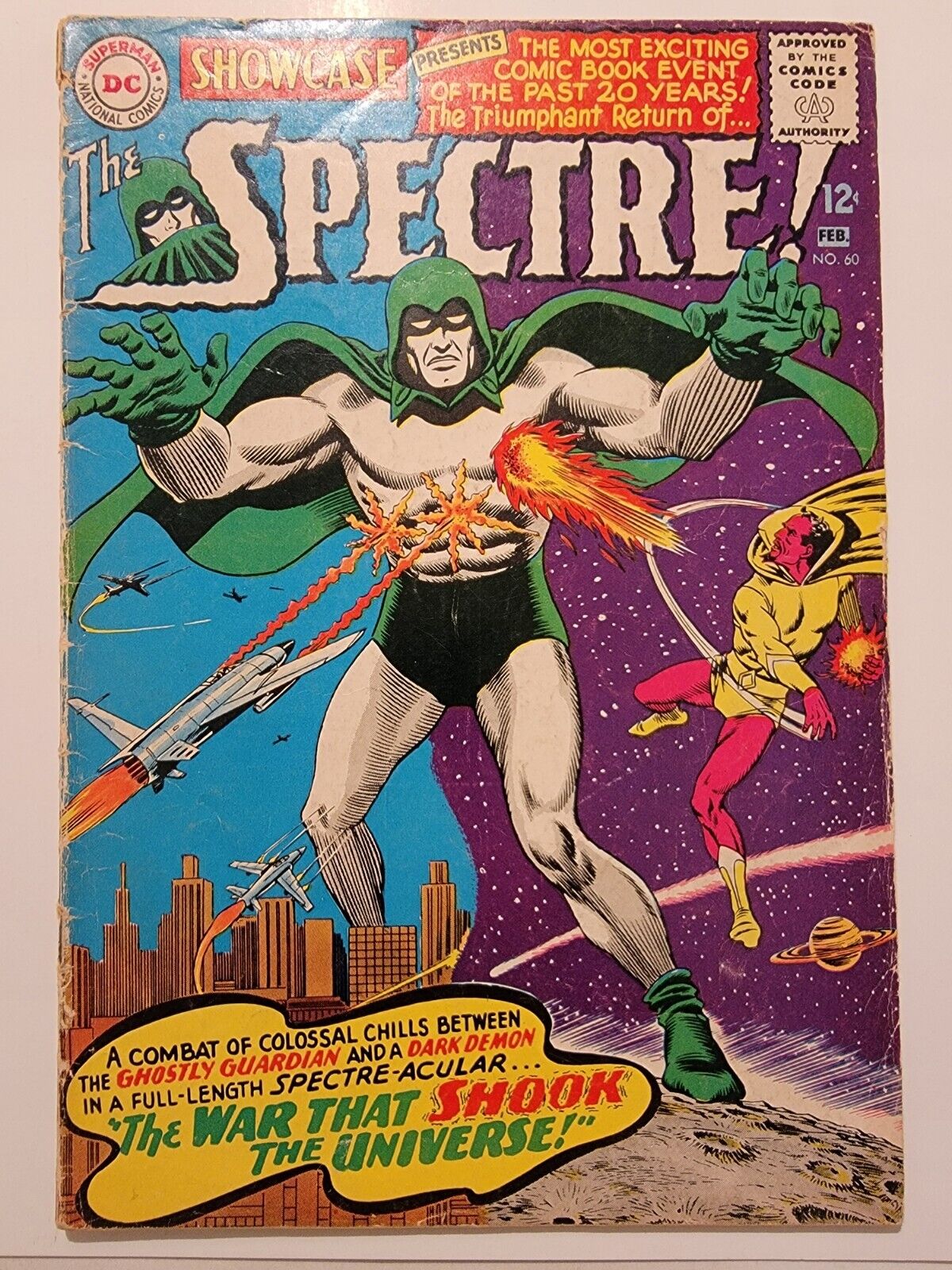 SHOWCASE Presents THE SPECTRE #60 G/VG 1st App The Spectre 1966 Vintage Silver