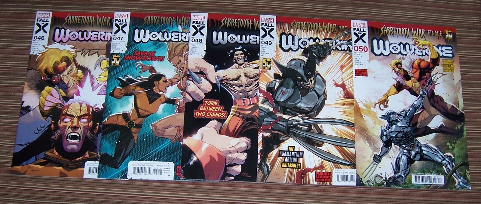 Wolverine Lot 46 47 48 49 50 NM Marvel 2024 Sabretooth War 