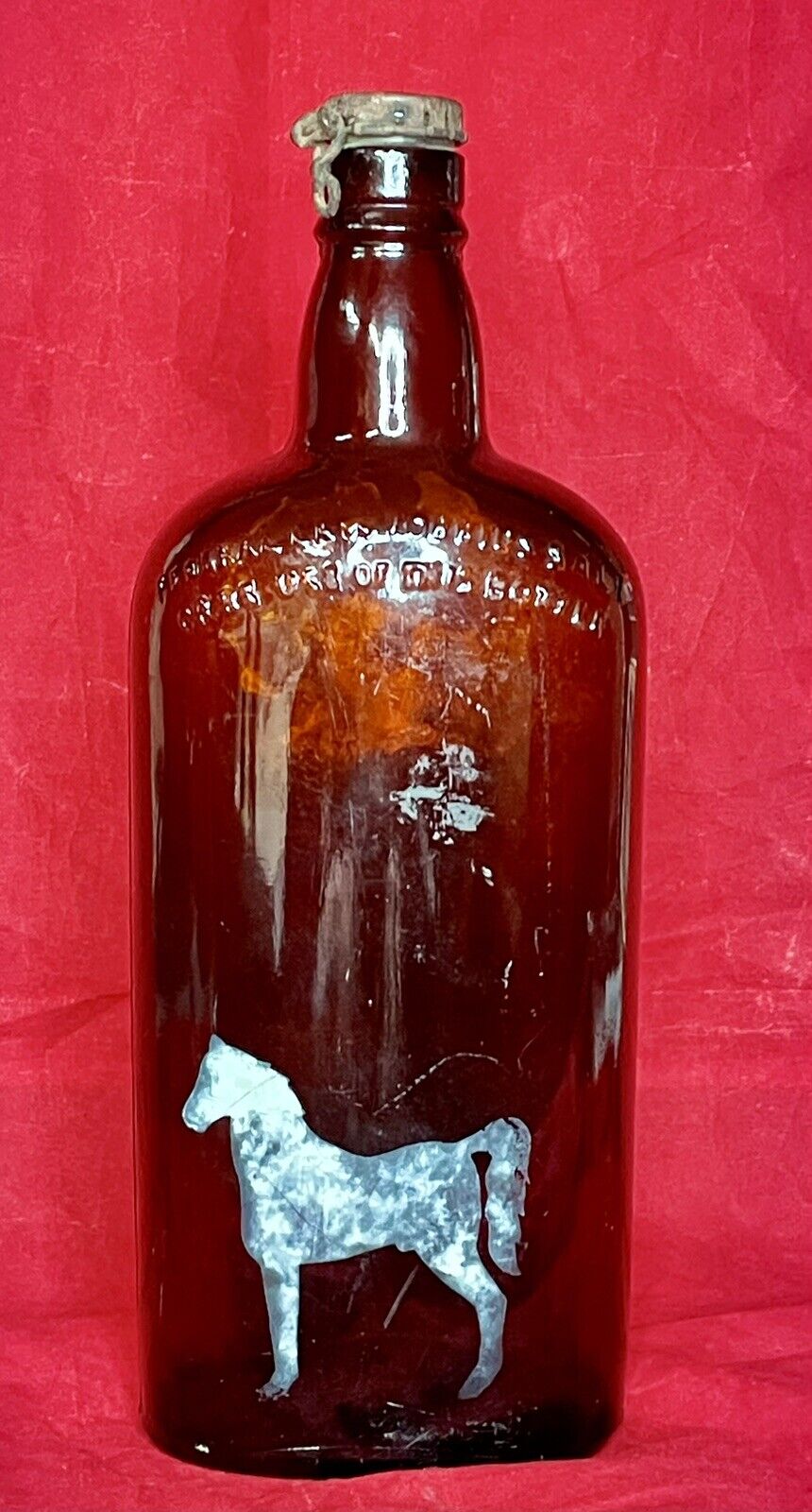 Antique White Horse Distillers Ltd Glasgow Scotland Bottle Exported Prohibition