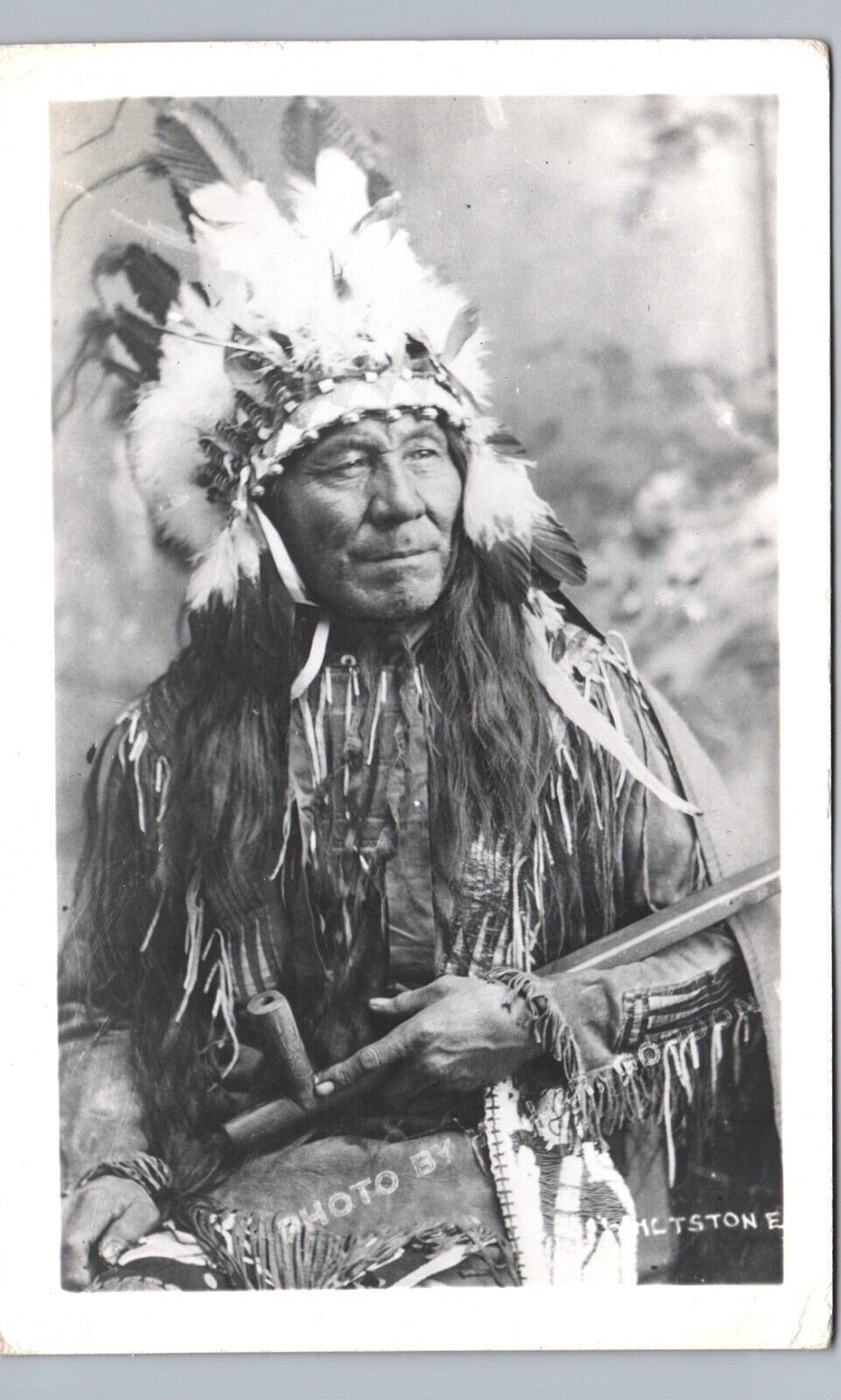 CHIEF WHETSTONE real photo postcard rppc indian sioux native american