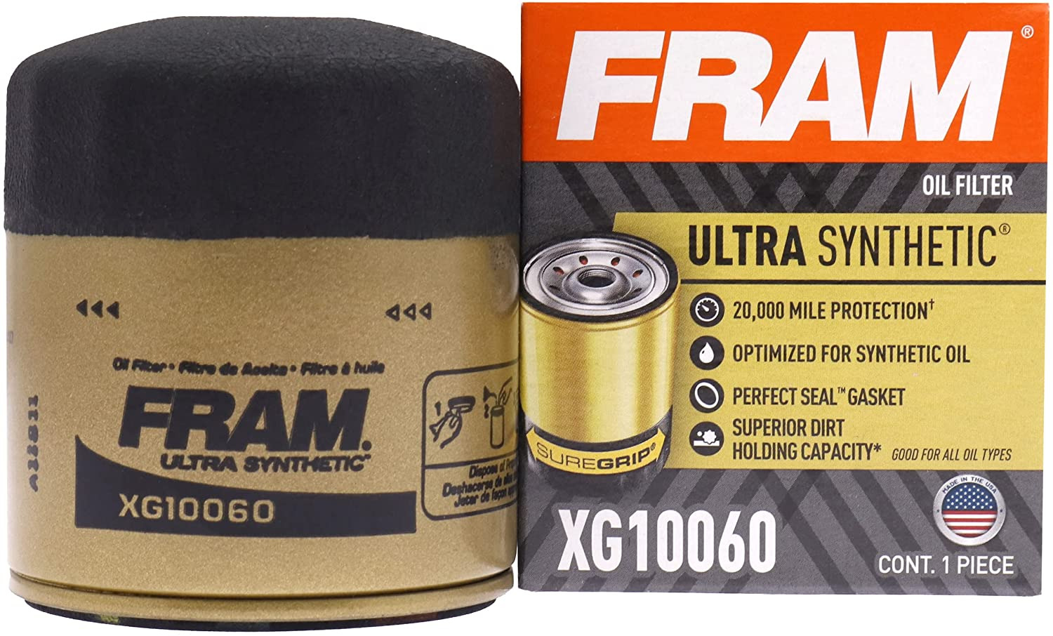 Ultra Synthetic Automotive Replacement Oil Filter, Designed for Synthetic Oil C