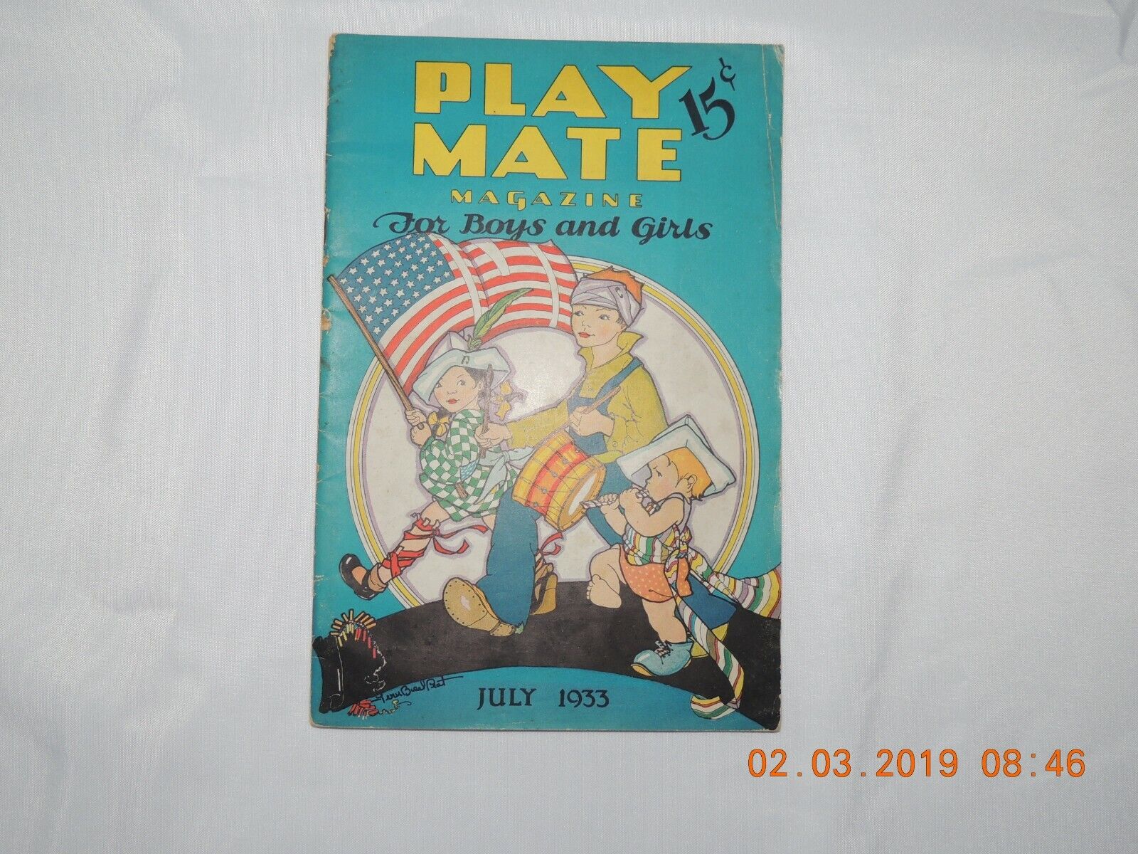 Vintage 1933 Children\'s Playmate Magazine for Boys and Girls