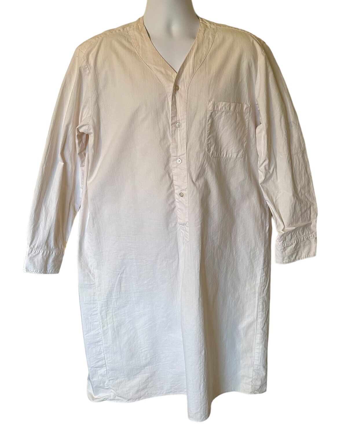 Vintage Military Issued Heavy Cotton Tunic Men’s Long Sleep/Night Shirt