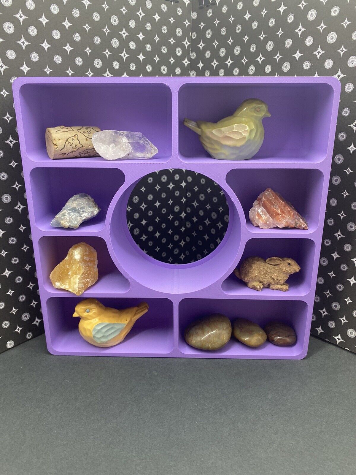 New 3D Printed Purple Square Trinket / Curio Shelf 8.7\