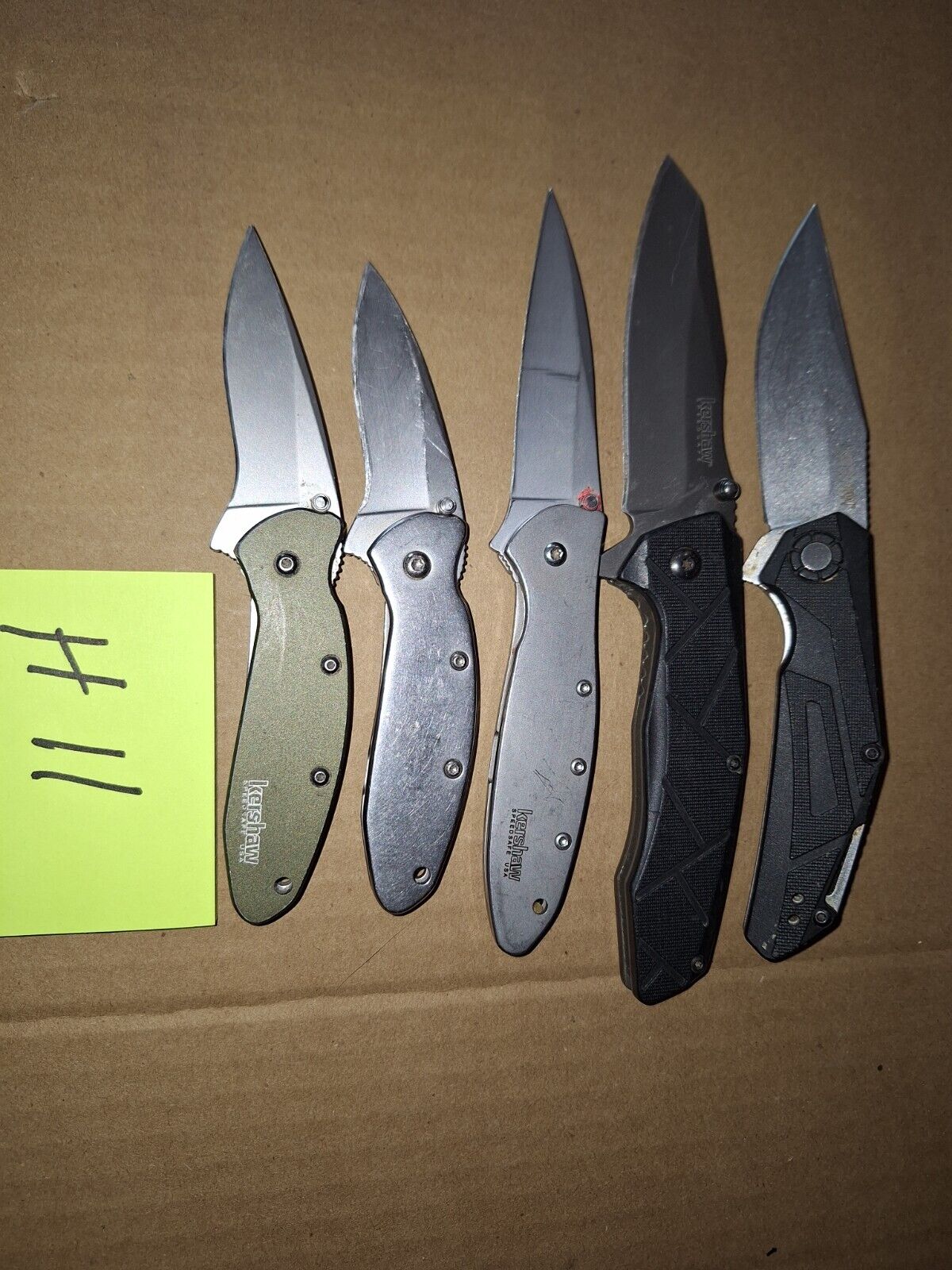 5 Assorted KERSHAW KNIVES   AIRPORT CONFISCATION   Lot H11