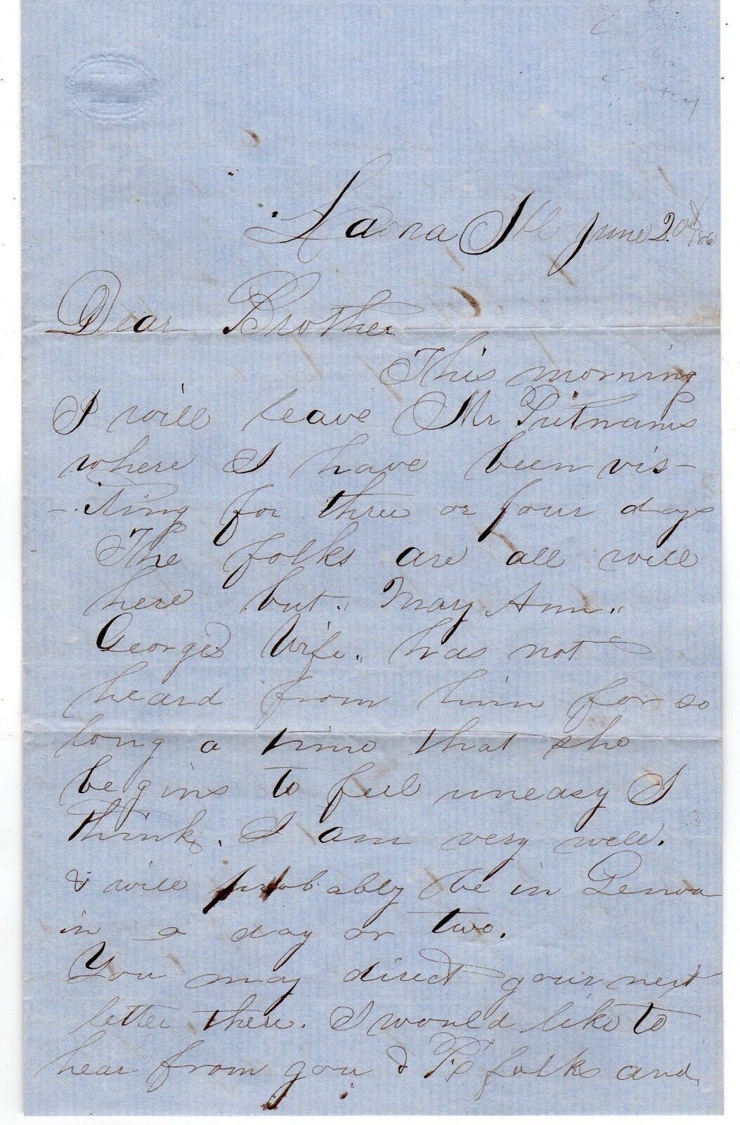 1861 Letter to Brother About Joining Army After Gen. Lyon Takes Jefferson City