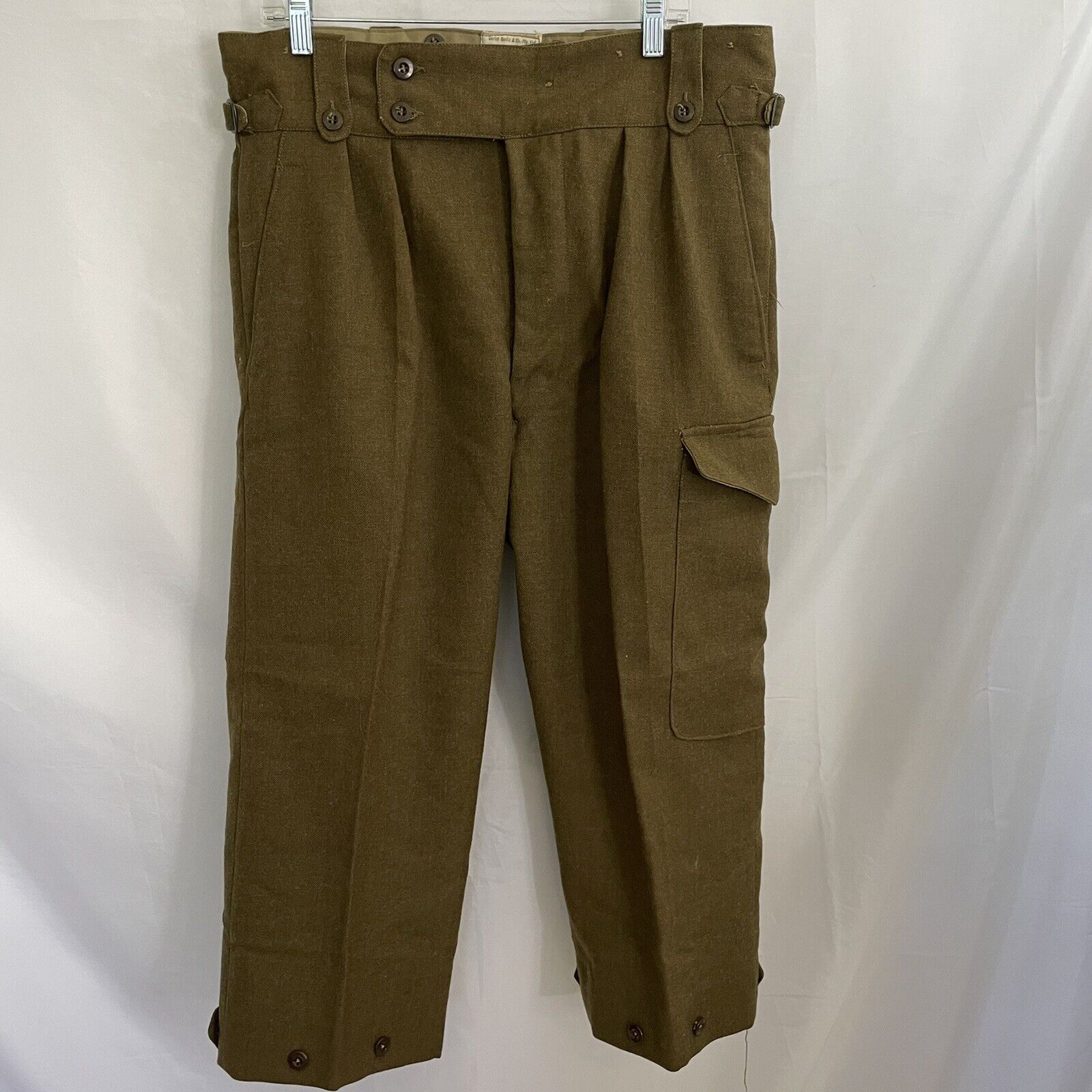 Carter Smith Pants Australian Military Trouser Wool Korean War Brown 12  Mens 36