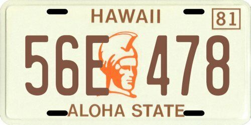 Magnum PI Tom Selleck 1980 Hawaii License plate