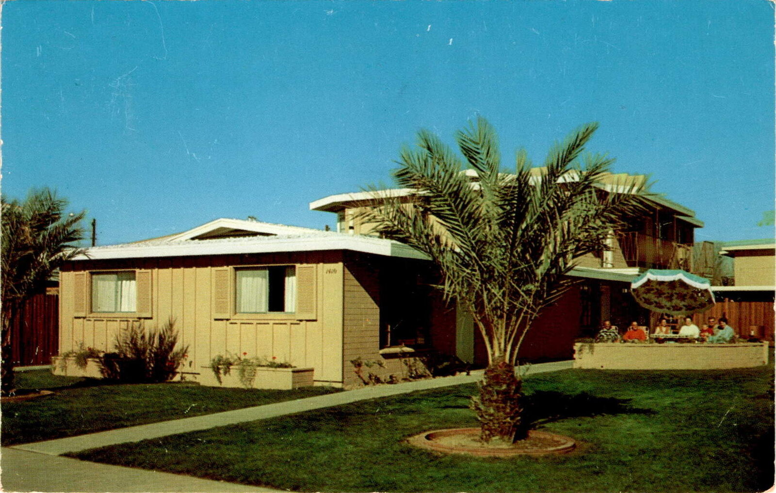 Weldon Palms apartments, 1410 W. Weldon Ave, Phoenix, Arizona, Enc Postcard
