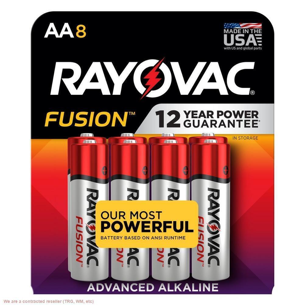 Rayovac Fusion 8pk AA Batteries – Alkaline Battery EXP 12/2035