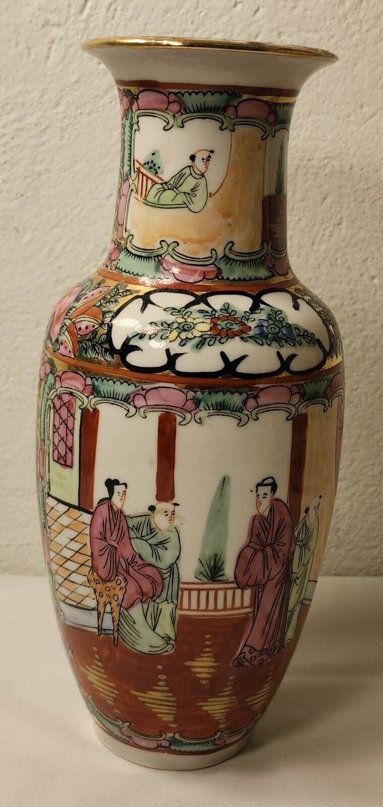 Vintage Hand Painted Chinese Porcelain Vase 10\