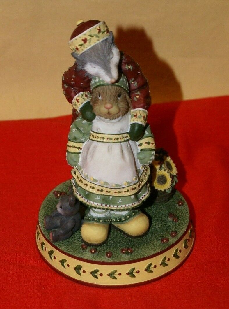 MOTHER’S LOVE Woodsong Designs 2002 DEMDACO Mouse & Rabbit Figurine NO BOX