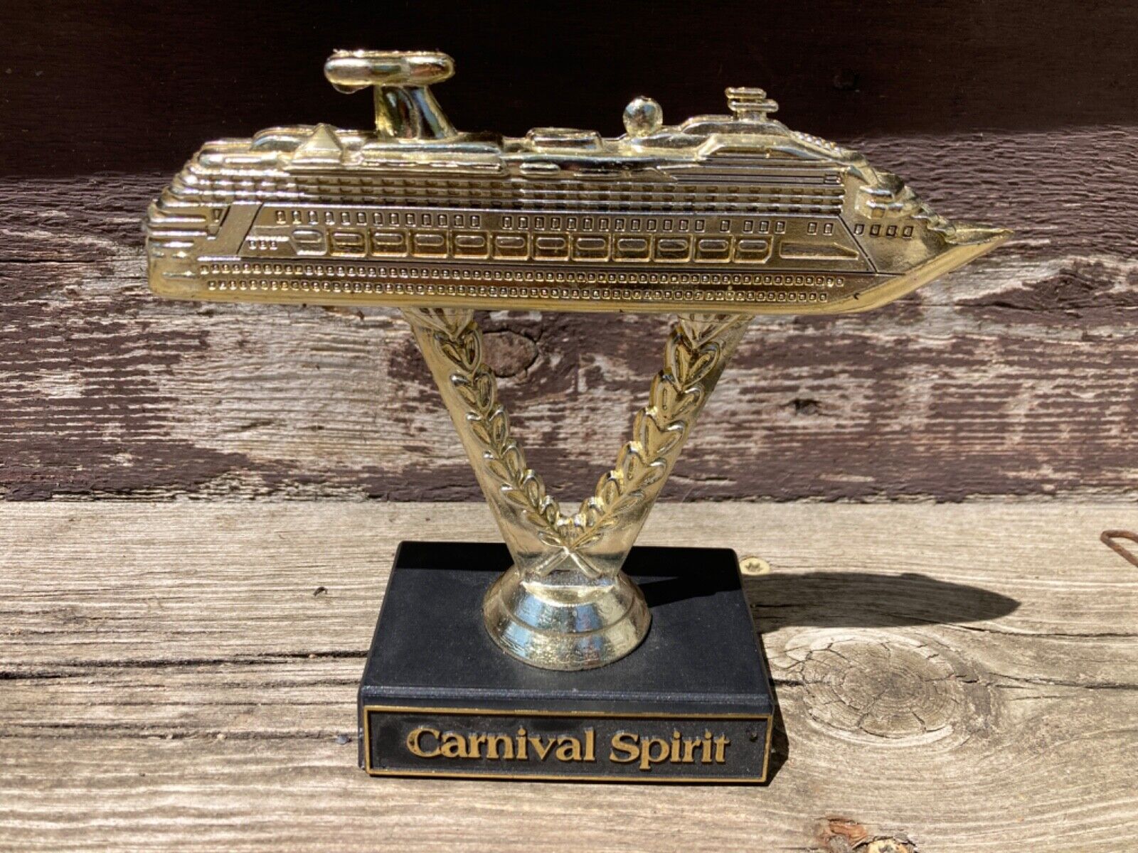 VTG Carnival SPIRIT Plastic Ship on a Stick Cruise Trophy
