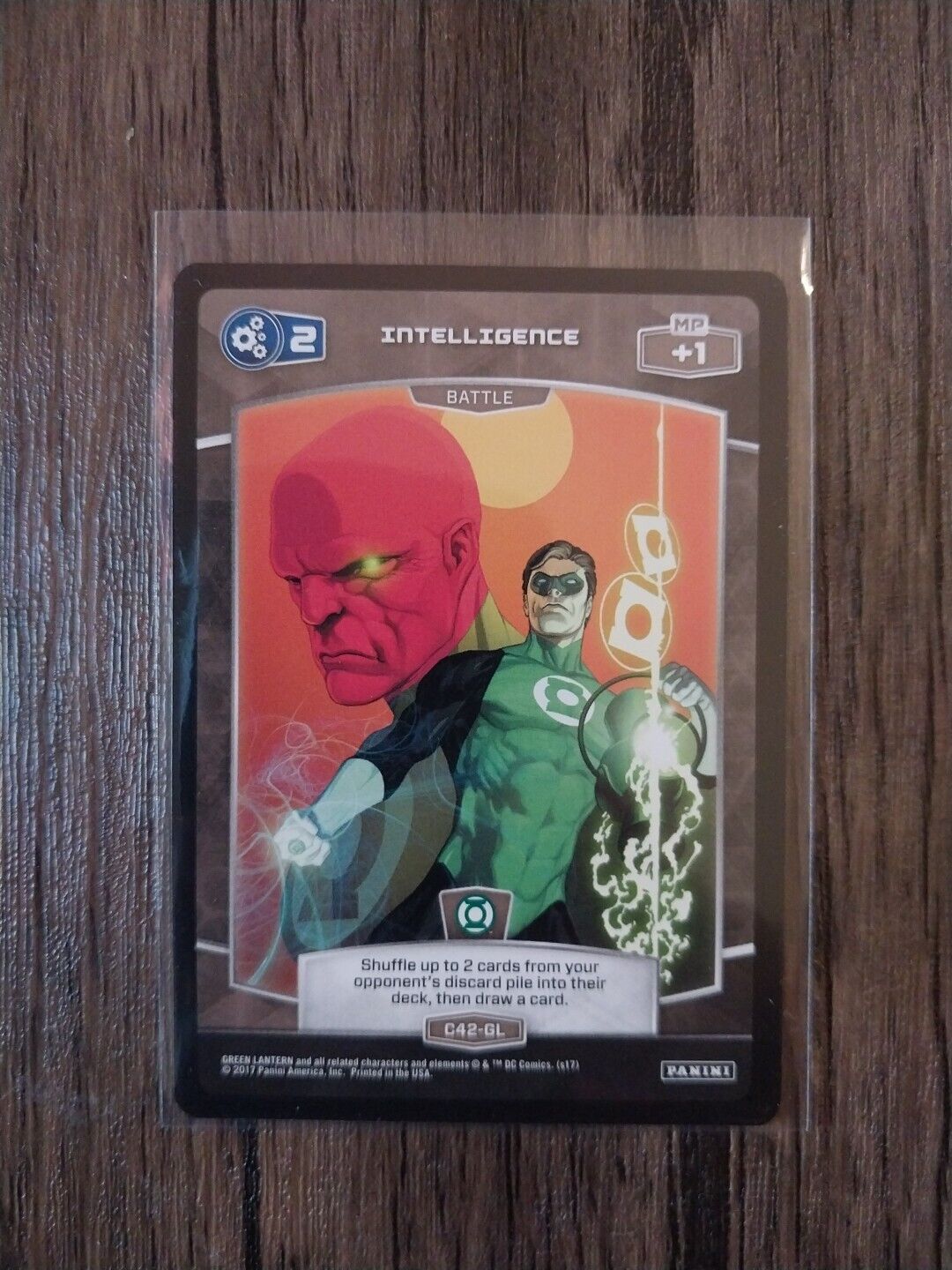 Intelligence C42-GL Green Lantern Metax 2017 Panini Trading Card