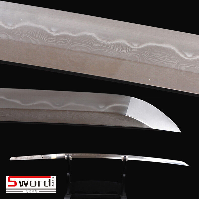  Folded Clay Tempered Bare Blade For Japanese Samurai Katana 1095 Carbon Steel