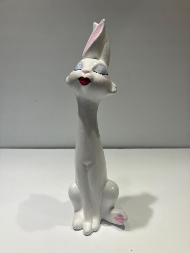 Vintage Anthropomorphic Tall Long Neck Bunny Rabbit with makeup