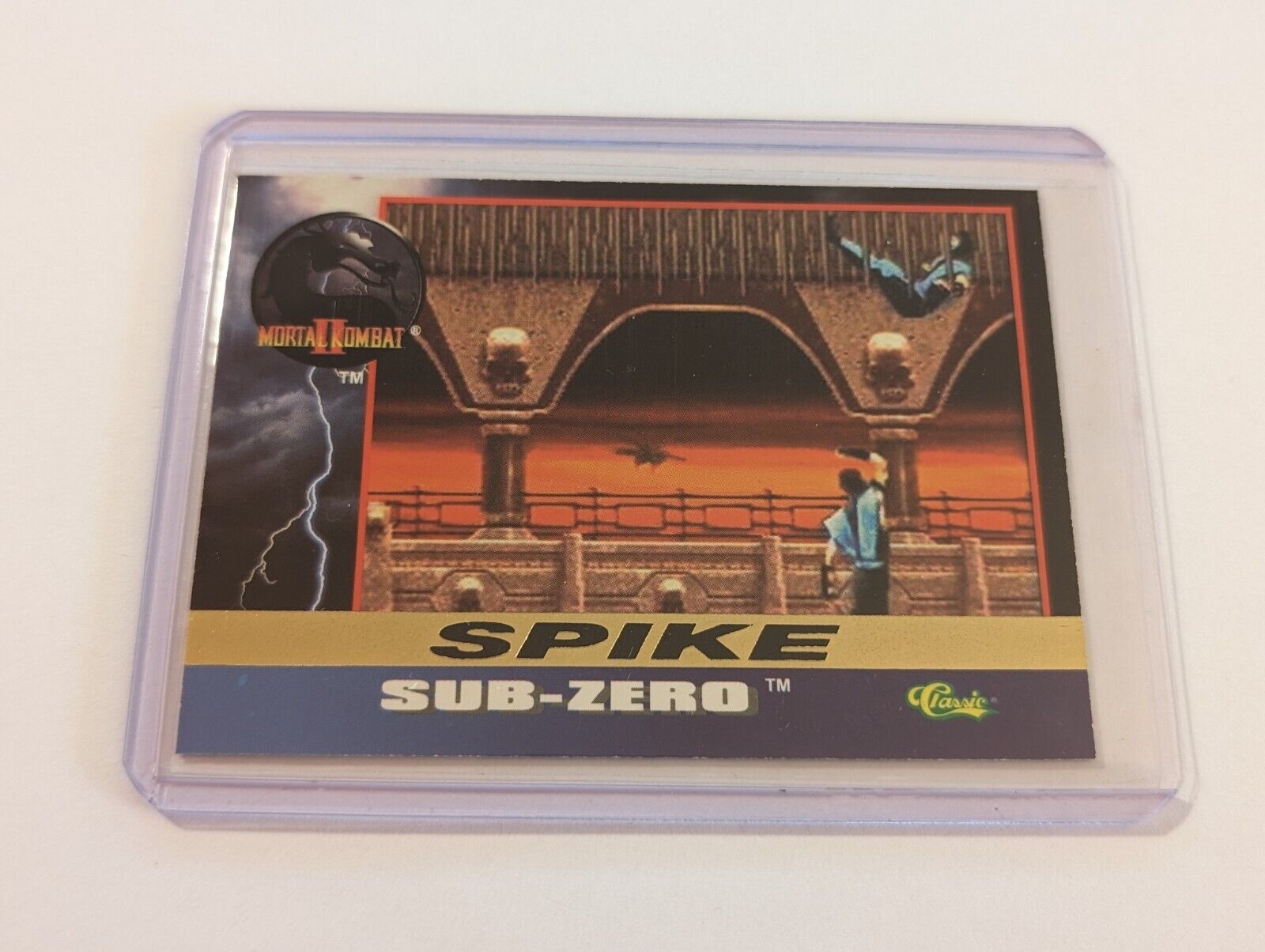 1994 Classic Mortal Kombat 2 Chase Card Sub-Zero Spike SPK8 In Toploader