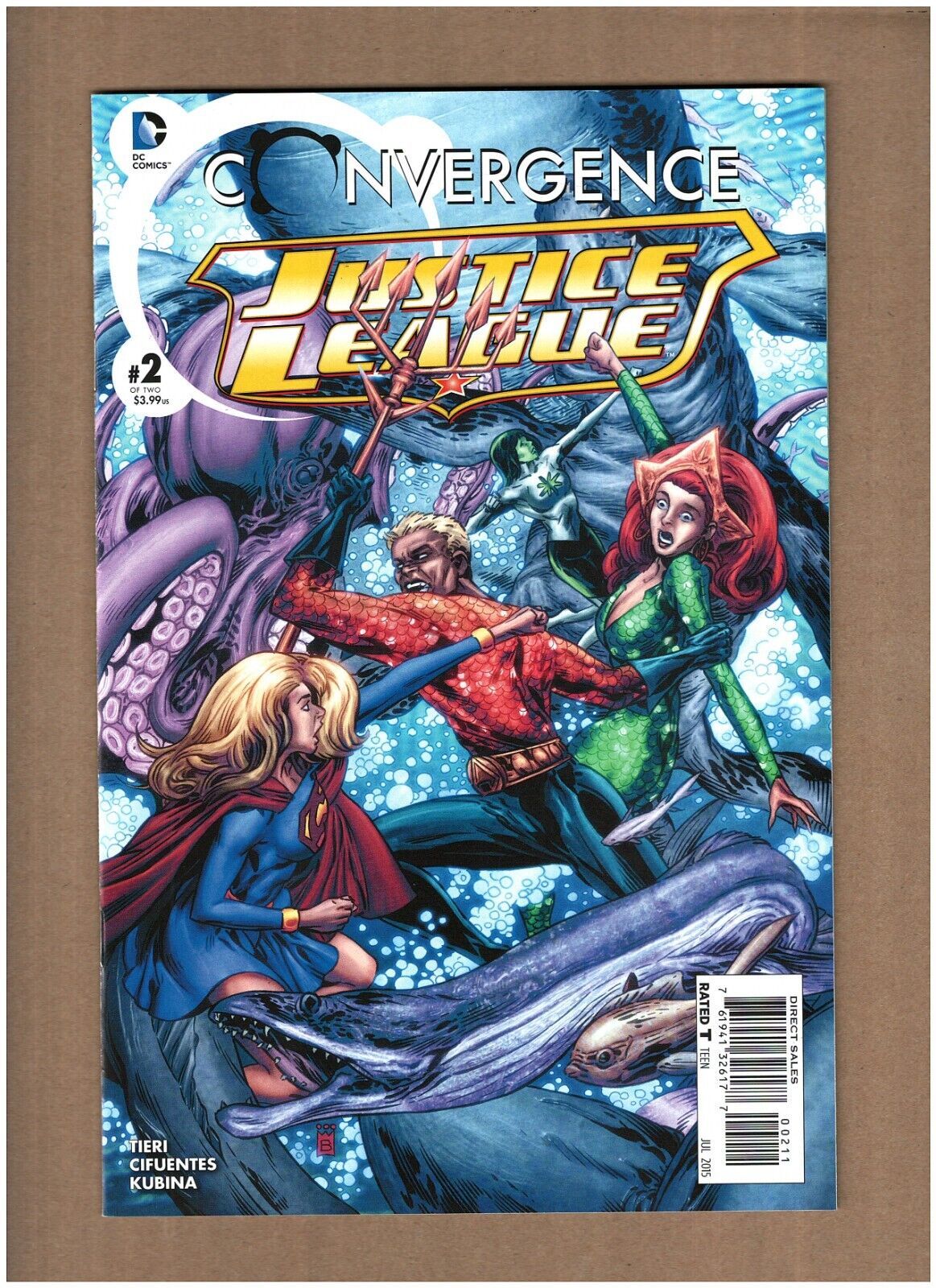 Convergence: Justice League #2 DC Comics 2015 Aquaman Mera NM- 9.2