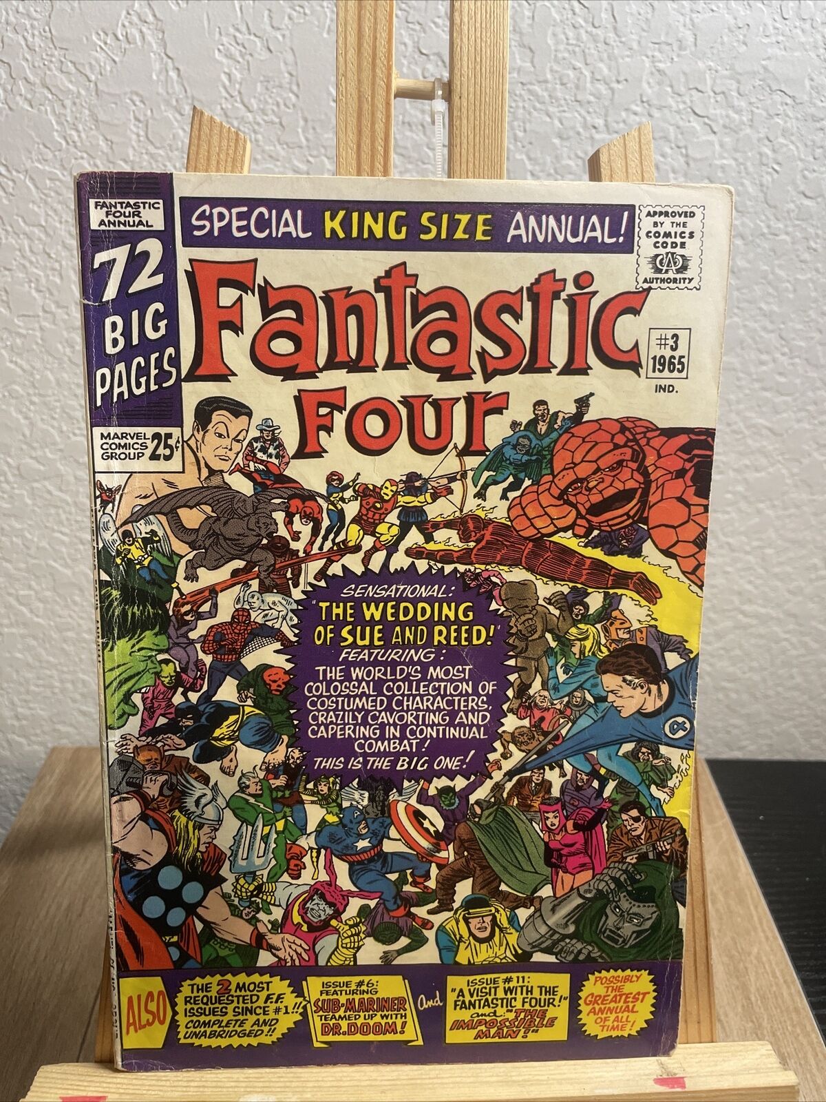Fantastic Four Annual 3 KEY Silver Age Marvel 1965 Doctor Doom Stan Lee Kirby VF