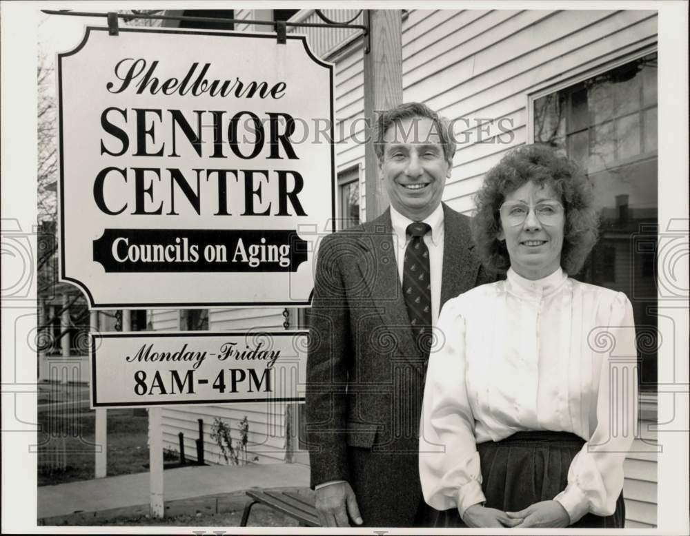 1989 Press Photo Sandra Lapollo & Richard Frankfort, Shelburne Senior Center, MA