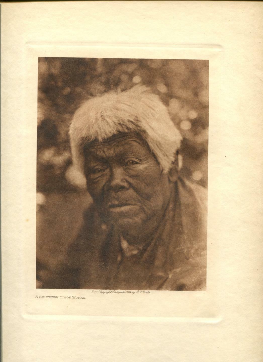 1924 Original Photogravure | Southern Mwok Woman | Ed Curtis | 5 1/2 x 7 1/2