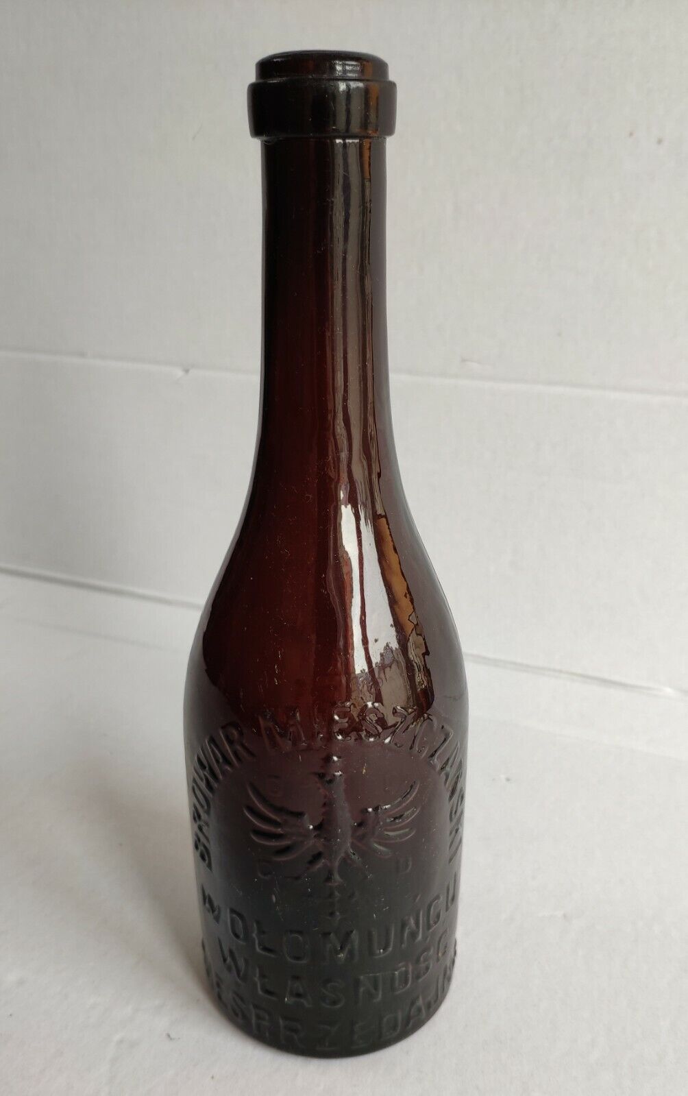 Antique bottle of beer Polish BROWAR MIESZCZAŃSKI w OŁOMUŃCU