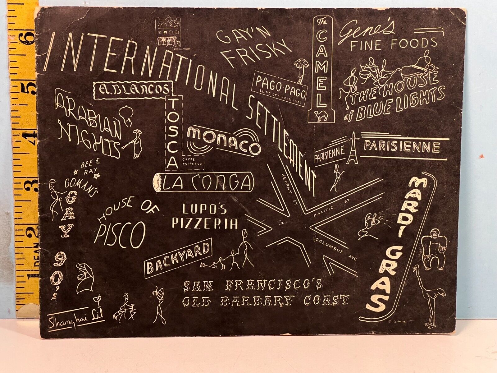 1951 San Francisco's Old Barbary Coast Night Club Photo Card Marcus Concessions