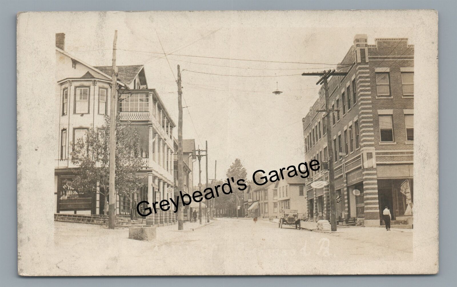 RPPC Buildings Downtown ROCKWOOD PA Somerset County Real Photo Postcard
