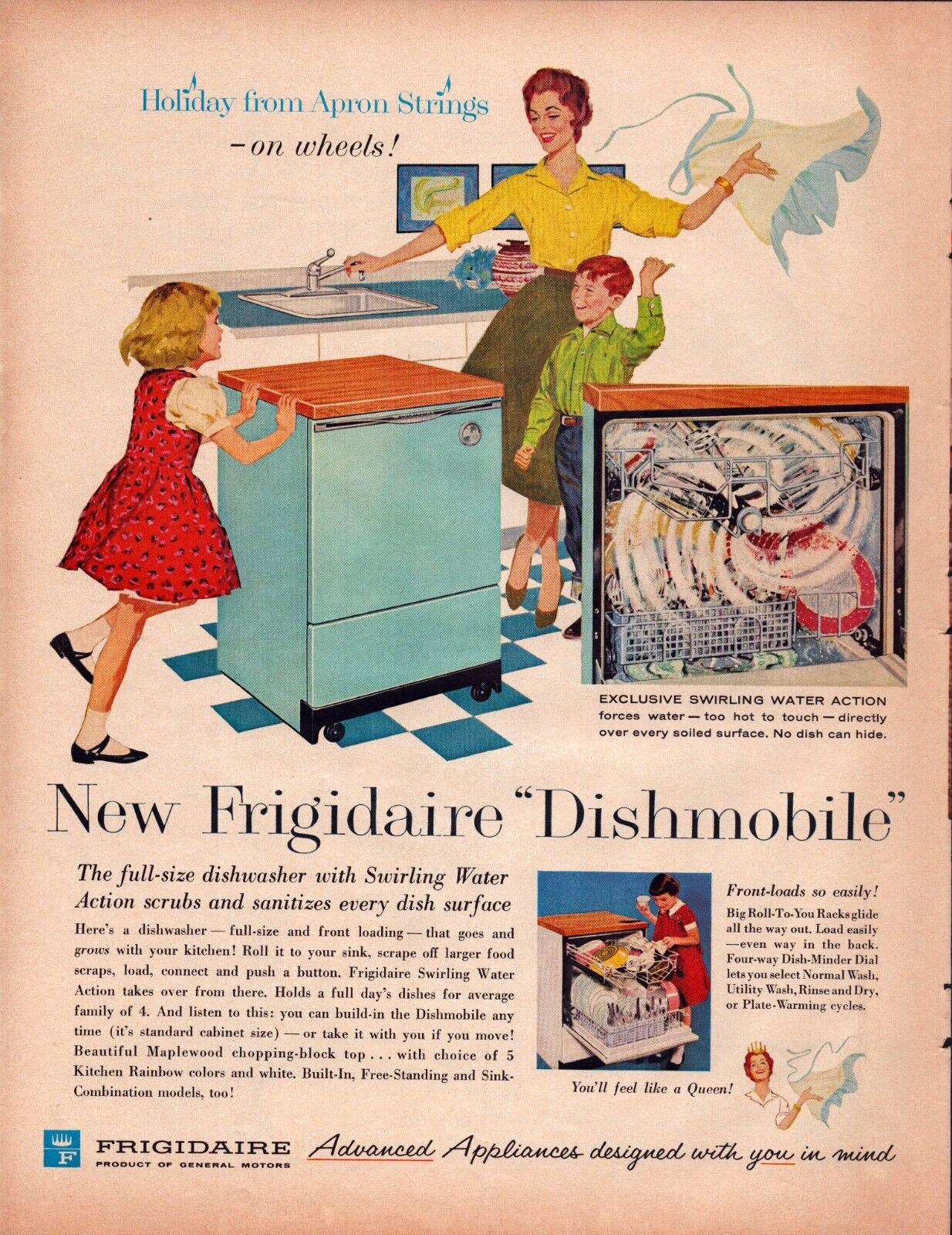 Vintage Print Ad -1960 Frigidaire \