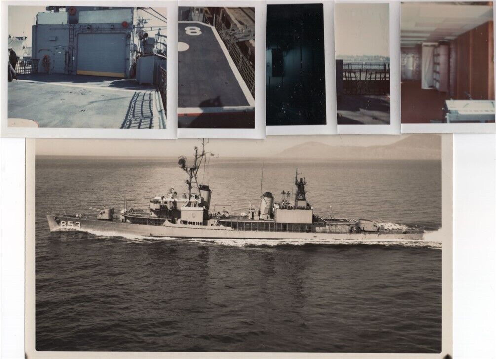 1962-1973 Destroyer DD-853 USS Charles H Roan FRAM Photo Lot 6 x Original Photos