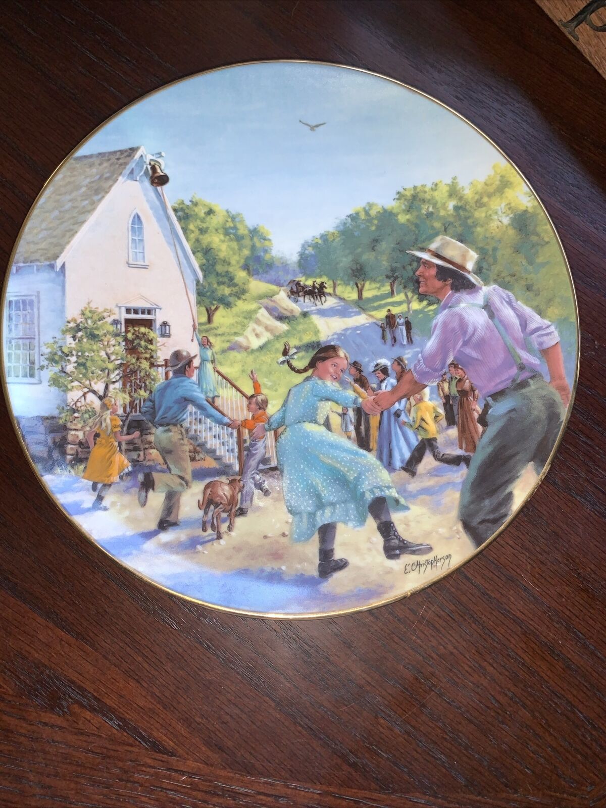 Little House on the Prairie Plate Collection A Bell for Walnut Grove