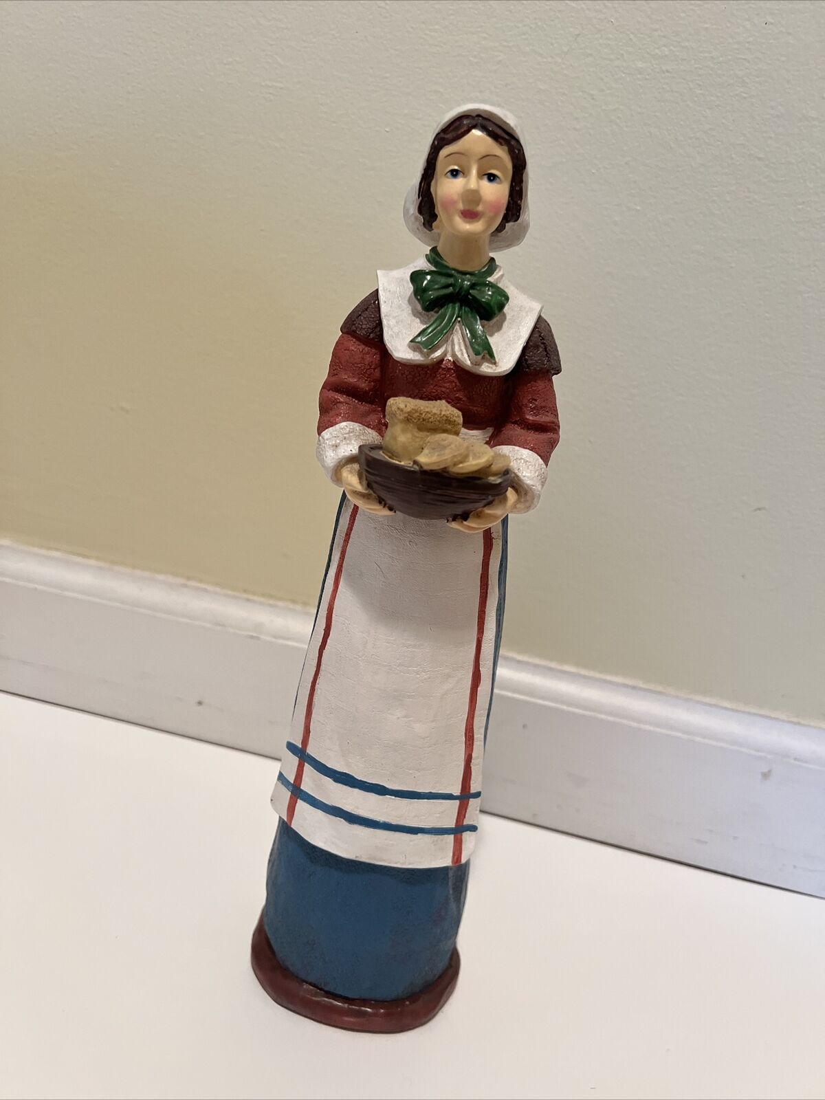 Vintage Ceramic Baker Woman Traditional Clothing 12 Inches Tall