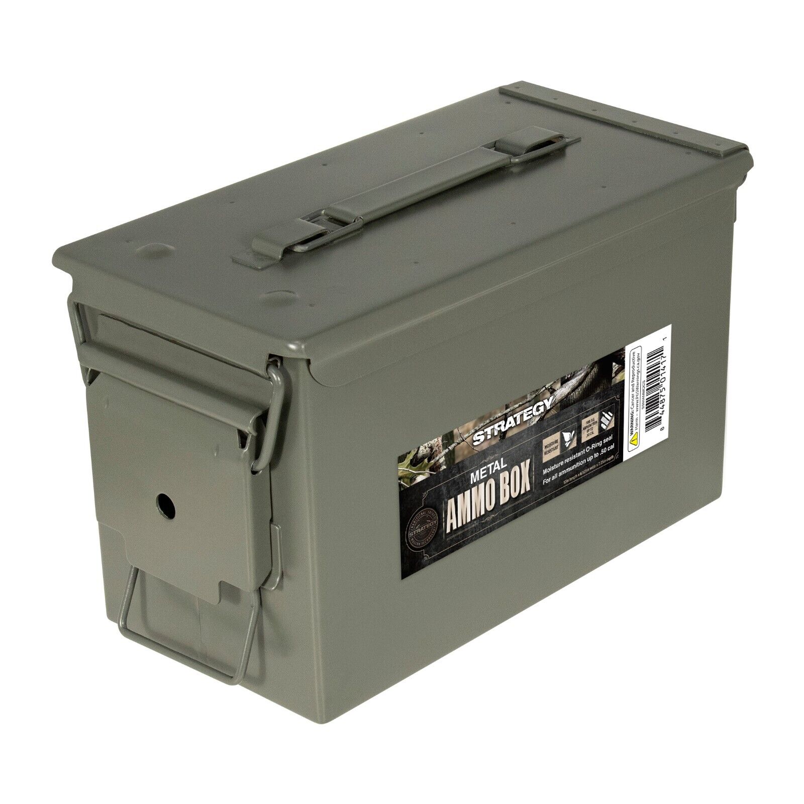 Strategy 50 Caliber Metal Ammo Storage Box 12 in. x 6.125 in. x 7.25 in. OD Gree