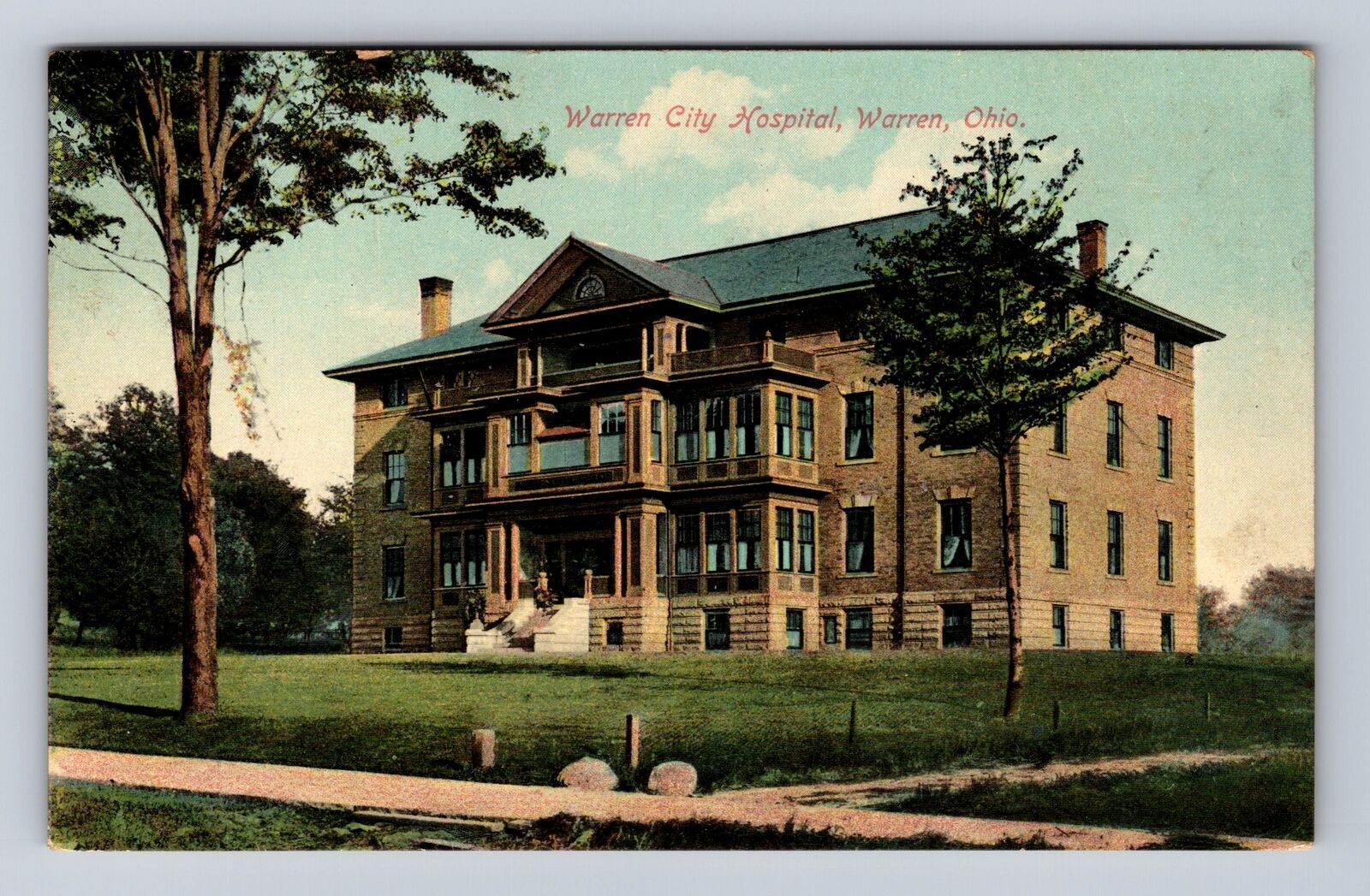 Warren OH-Ohio, Warren City, Antique, Vintage c1910 Souvenir Postcard