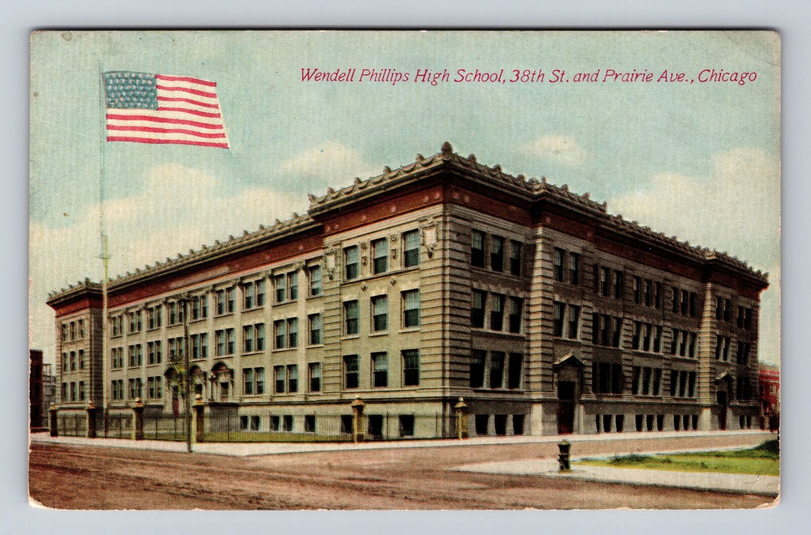 Chicago IL-Illinois, Wendell Phillips High School, Vintage c1910 Postcard