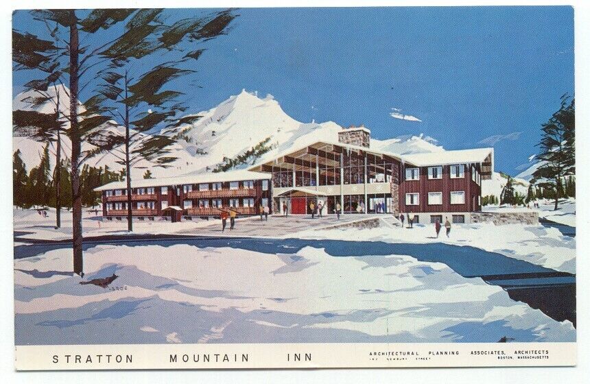 Stratton Mountain Inn VT Architect Conception Postcard Vermont
