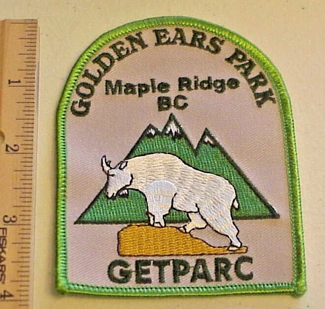 GOLDEN EARS PARK MAPLE RIDGE BC BRITISH COLUMBIA GETPARC MOUNTAIN GOAT PATCH NEW