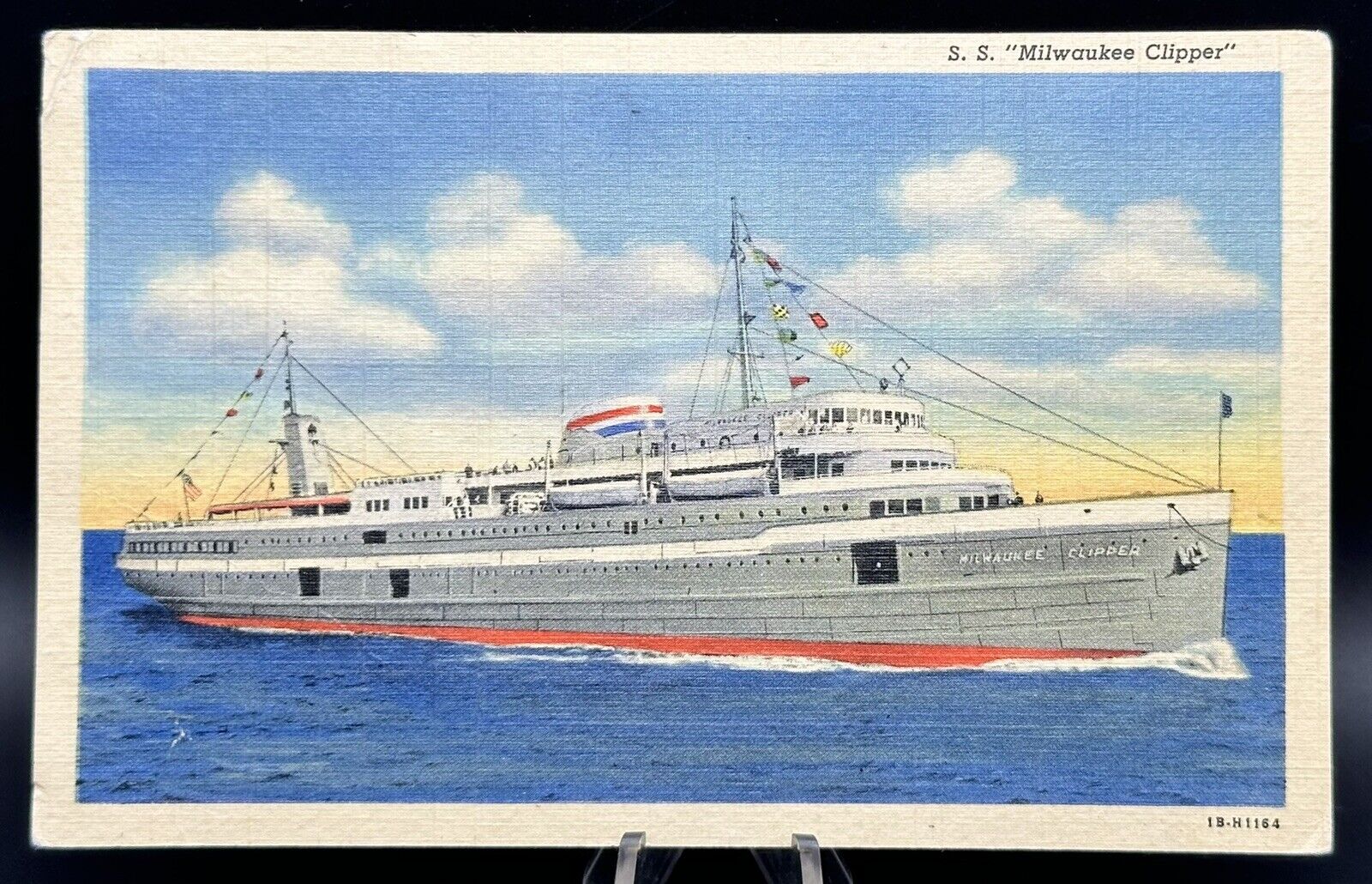 Vintage 1950 SS Milwaukee Clipper Linen Postcard Ship