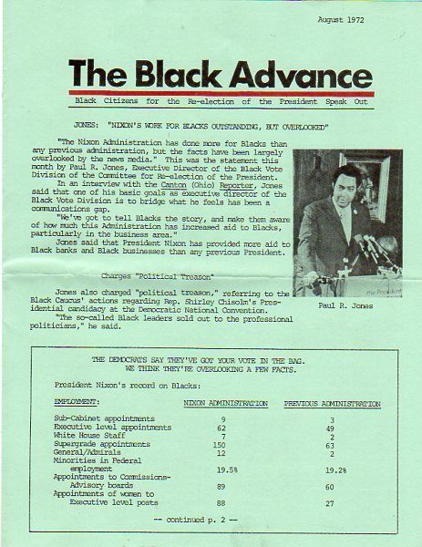 Nixon\'s Work For Blacks Outstanding, But Overlooked\