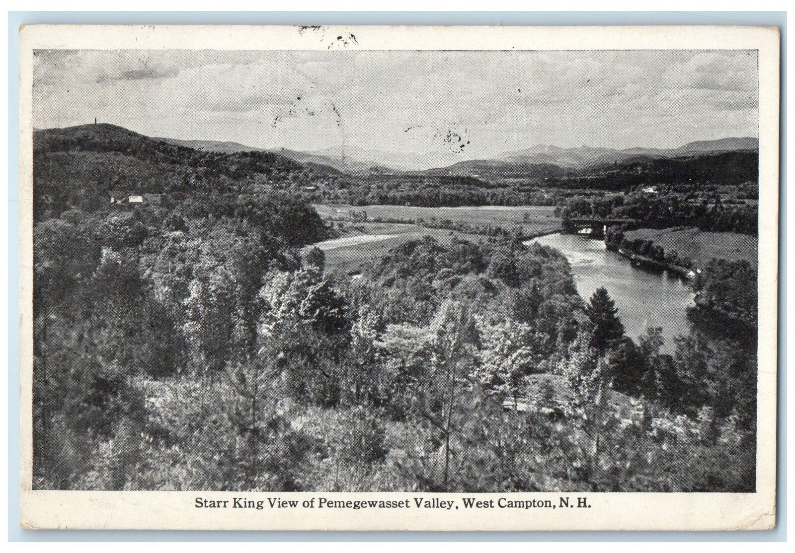 1923 Starr King View Pemegewasset Valley West Campton New Hampshire NH Postcard