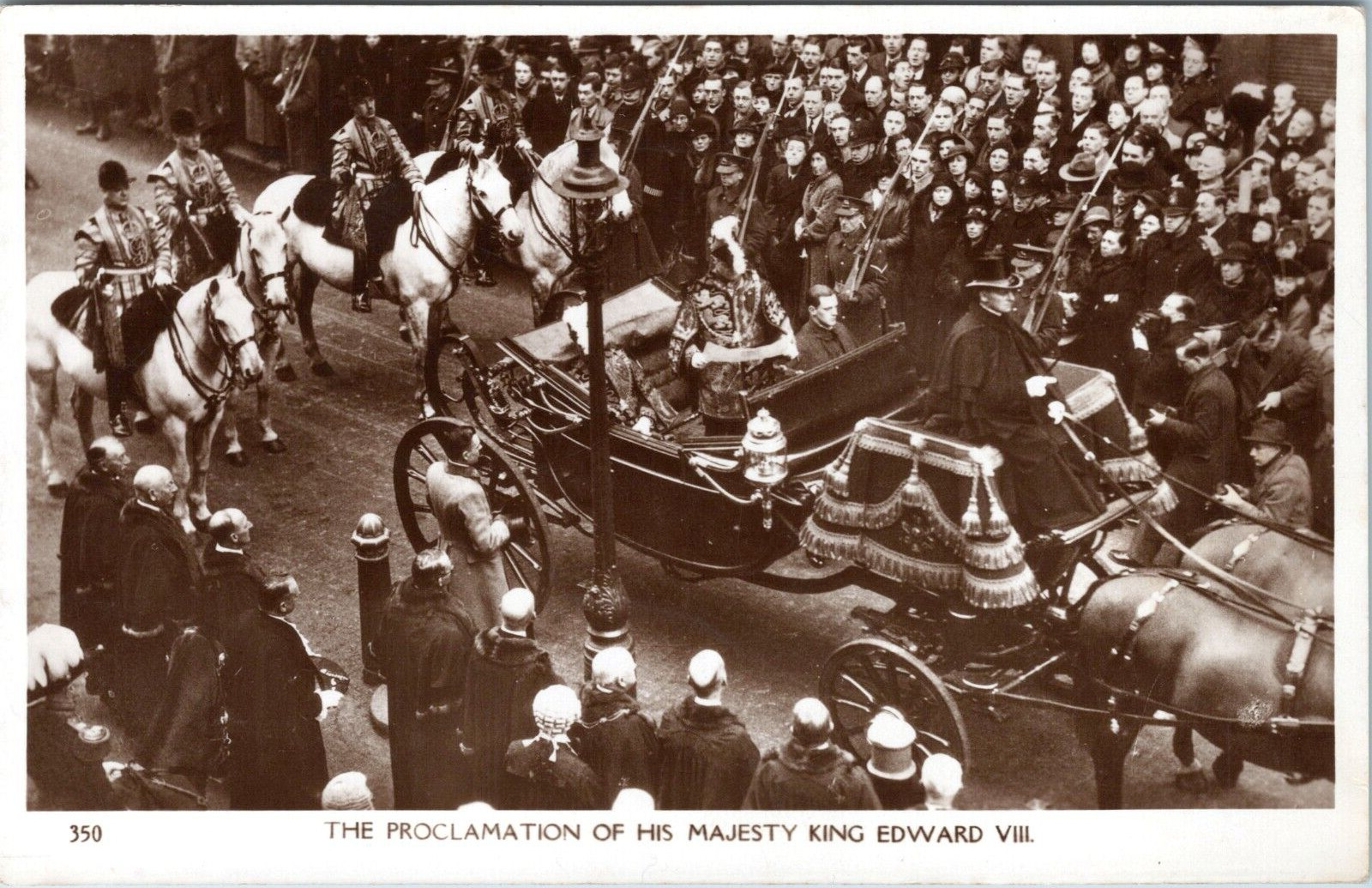 RPPC Proclamation of King Edward VIII - Excel Photo Postcard- Abdicated King