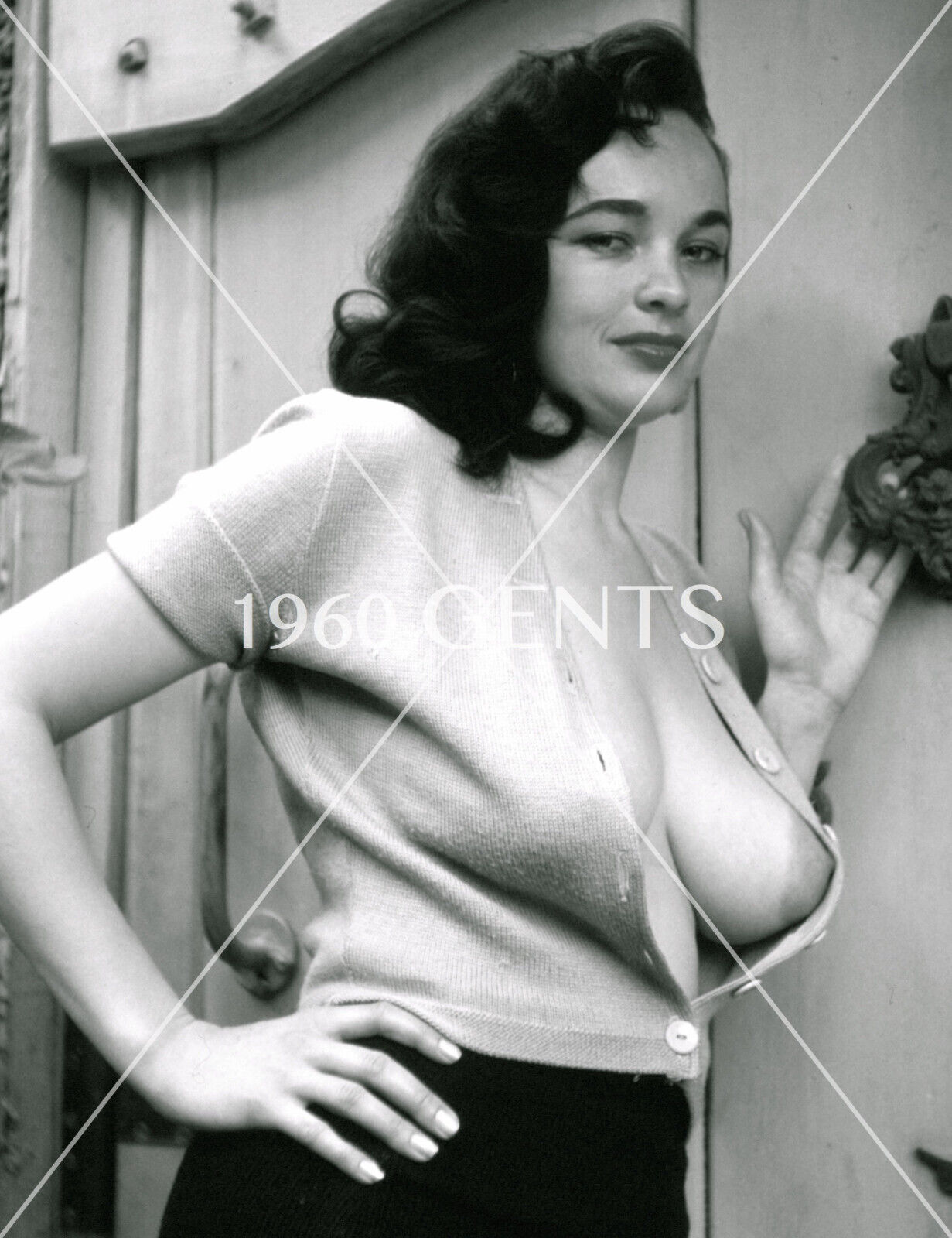 1950s Artistic Photo Print Busty Brunette Bonnie Logan Art BL16