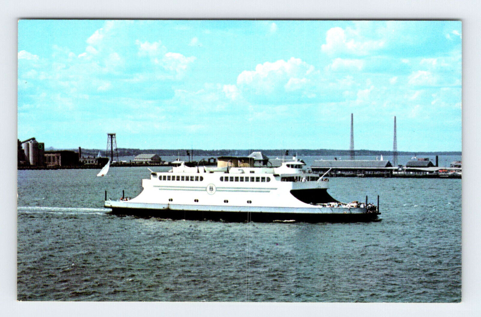 Jamestown Ferry System Newport Rhode Island Vintage Postcard OLP17